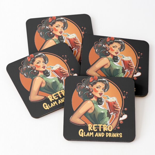 Item preview, Retro glam and drinks designed and sold by PepeCartoon.
