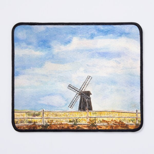Item preview, A windmill under blue sky hand painted designed and sold by ColorandColor.