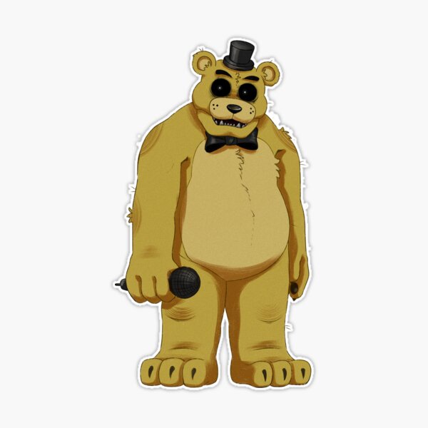 Golden Freddy FNAF 1 Render Sticker by Angel300-LQ