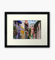 Colorful Streets of Old San Juan, Puerto Rico Framed Print