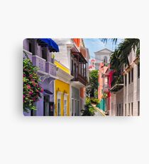 Colorful Streets of Old San Juan, Puerto Rico Canvas Print