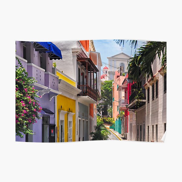 Colorful Streets of Old San Juan, Puerto Rico Poster