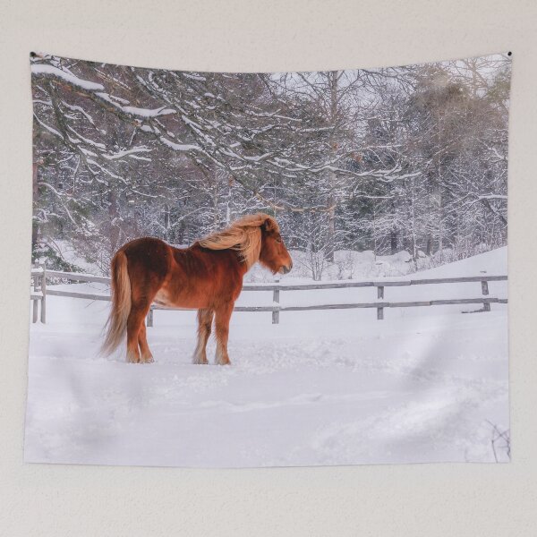 Item preview, Chestnut Horse in Winter Scene designed and sold by Nicklas81.