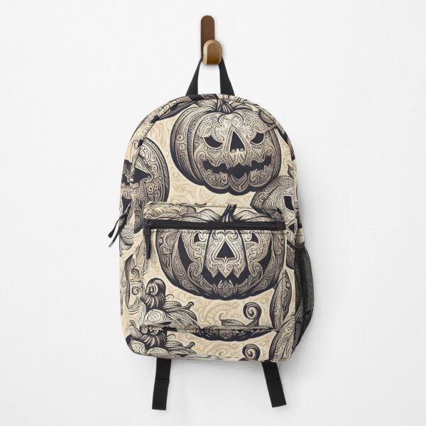 Item preview, Scary Pumpkins Creepy Jack O Lanterns Halloween Intricate Carved Pumpkin Filigree designed and sold by CoffeeIsATrip.