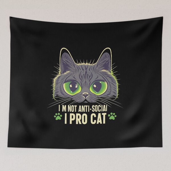 Item preview, I'm Not Antisocial I'm Pro Cat Antisocial Cat Lover designed and sold by Purrfectly  Furr.