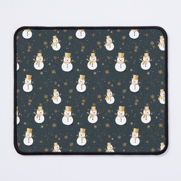Item preview, Gold and White, Cute Snowman, Composite Overlay Pattern #1 designed and sold by ARTficiallyAnon.