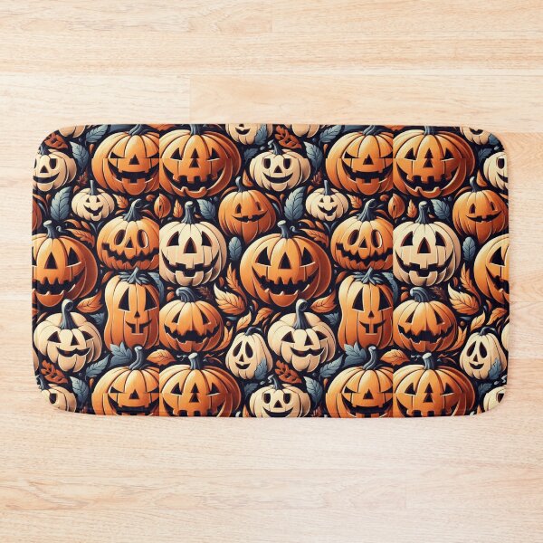 Item preview, Scary Pumpkins Creepy Jack O Lanterns Halloween Intricate Carved Pumpkin Filigree designed and sold by CoffeeIsATrip.