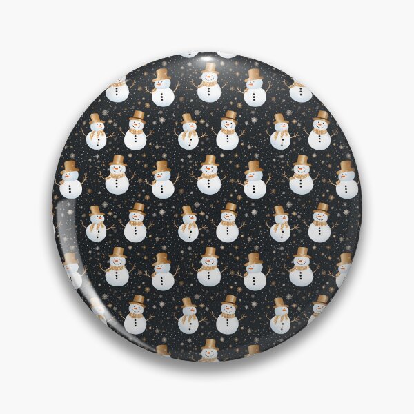 Item preview, Gold and White, Cute Snowman, Composite Overlay Pattern #2 designed and sold by ARTficiallyAnon.