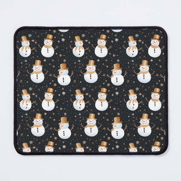 Item preview, Gold and White, Cute Snowman, Composite Overlay Pattern #2 designed and sold by ARTficiallyAnon.