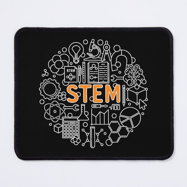 Item preview, STEM Science, Technology, Engineering, and Mathematics creative circle-shaped outline design for STEM Geeks designed and sold by venomousvector.