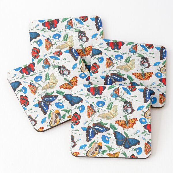 Item preview, Papillonia - Morning Glory with Butterflies in stone white designed and sold by Delinda Graphic Studio.