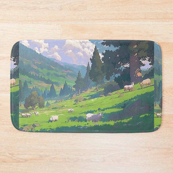Item preview, Chill Anime Sheep field, pixel art- Relaxing designed and sold by octoboobs.