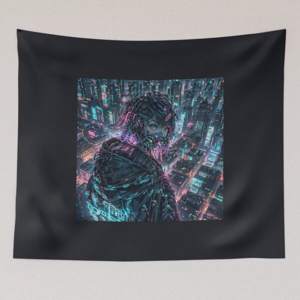 Item preview, City cyberpunk girl designed and sold by Viesii.