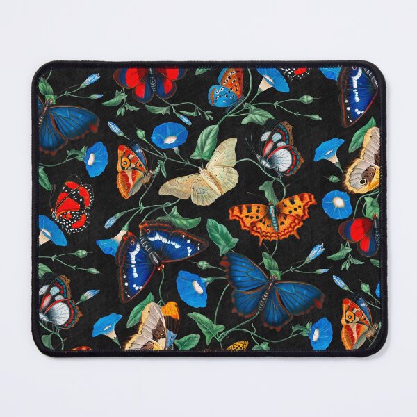 Item preview, Papillonia - Morning Glory with Butterflies in black designed and sold by Delinda Graphic Studio.