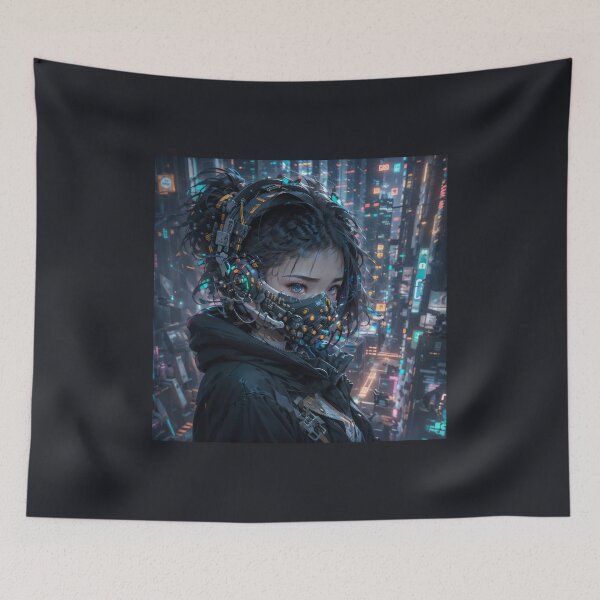 Item preview, City cyberpunk girl designed and sold by Viesii.