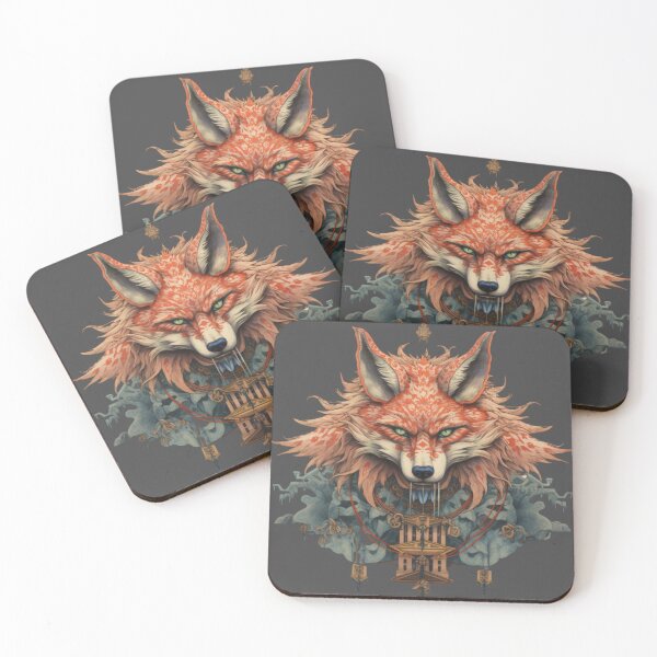 Item preview, Kitsune Fox Yokai Illustration designed and sold by TheCreativeWork.