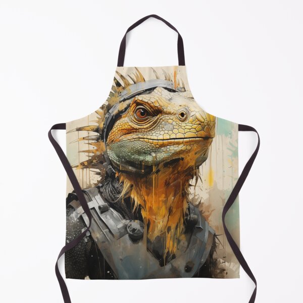 Item preview, Reptile Soldier Post Apocalypse Art Digital Painting Lizard designed and sold by GrinGalore.