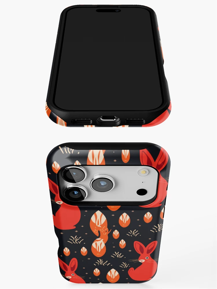 Thumbnail 3 of 4, iPhone Case, Fire Rabbit designed and sold by natthaaekf.