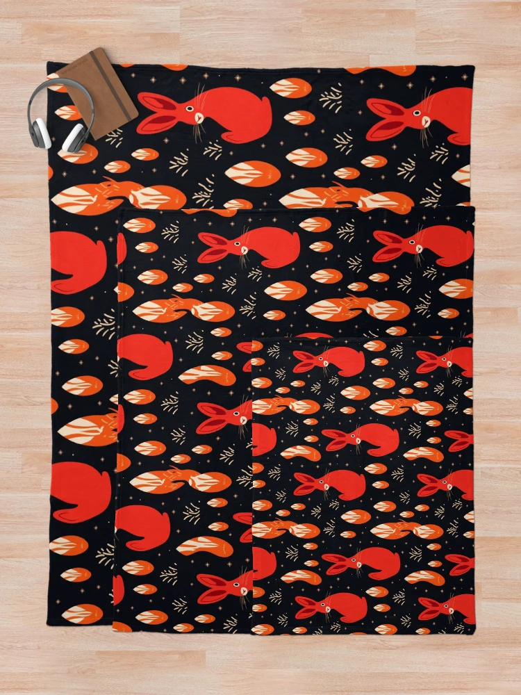 Thumbnail 5 of 6, Throw Blanket, Fire Rabbit designed and sold by natthaaekf.