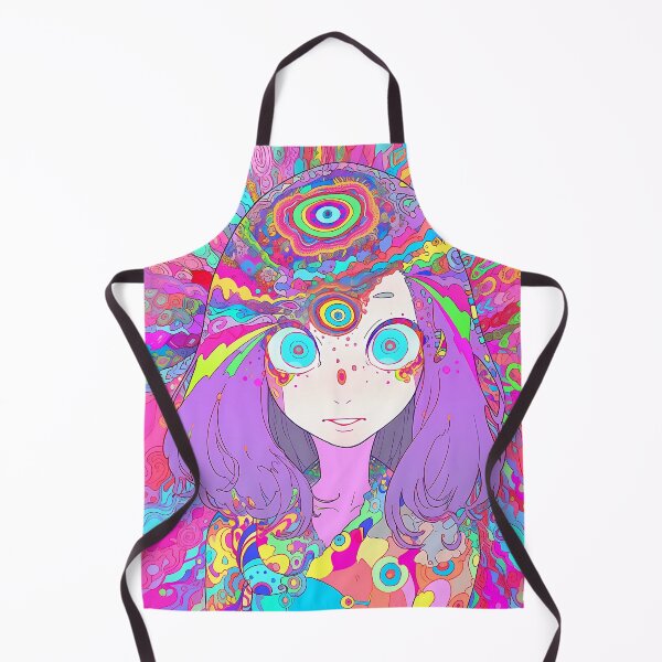 Item preview, Trippy Psy Trance Anime Girl- Melting colors designed and sold by octoboobs.