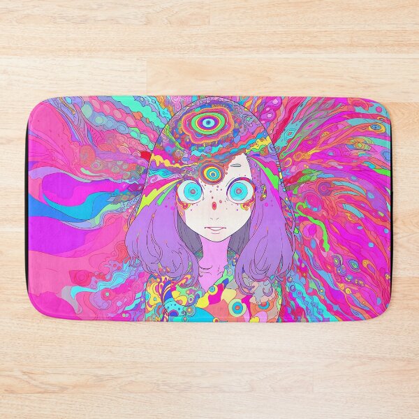 Item preview, Trippy Psy Trance Anime Girl- Melting colors designed and sold by octoboobs.