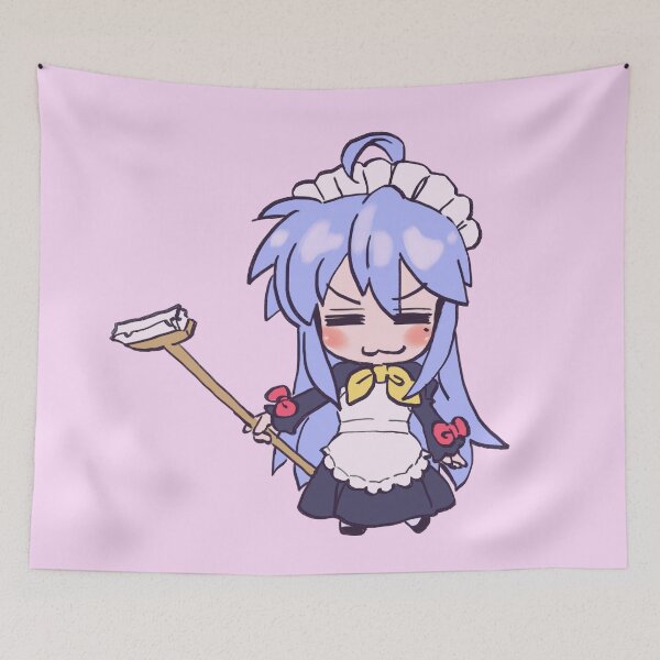 Item preview, I draw pastel blue izumi konata in a cute wholesome maid dress / lucky star  designed and sold by RansRoom.
