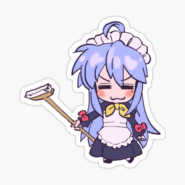 Item preview, I draw pastel blue izumi konata in a cute wholesome maid dress / lucky star  designed and sold by RansRoom.