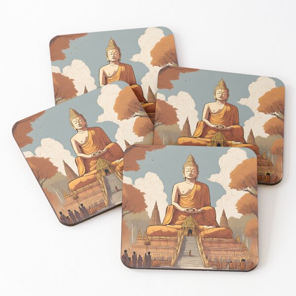 Item preview, Bodh Gaya - Cities and Places of India Illustrations designed and sold by Kagaz Kala.