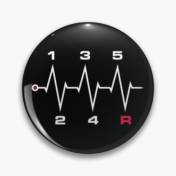 Item preview, 5 Speed Manual Transmission Heartbeat ECG Pulse Line minimal design - Manual Stick Gear Shift Heart-beat designed and sold by venomousvector.