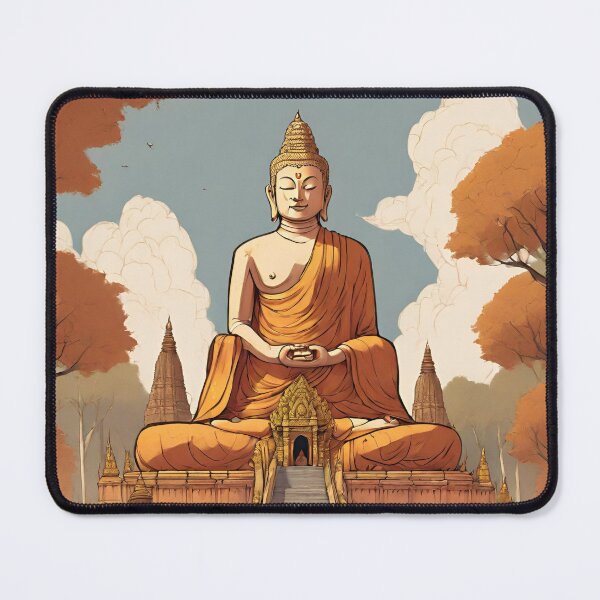 Item preview, Bodh Gaya - Cities and Places of India Illustrations designed and sold by Kagaz Kala.