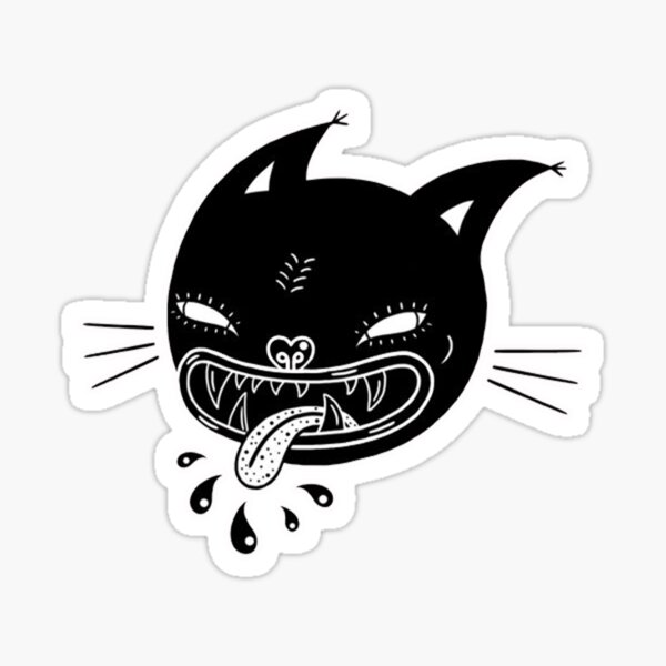 Black Cat Sticker – Crush