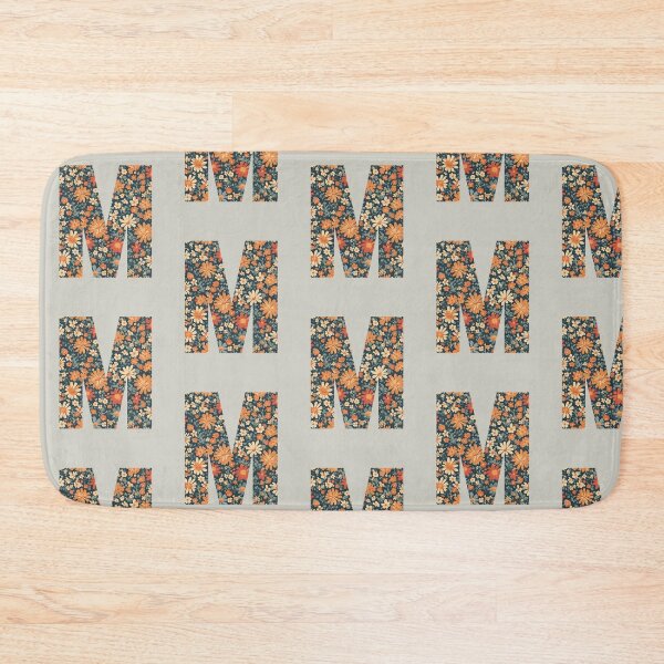 Item preview, A vintage flower pattern filling the letter m designed and sold by studio468.