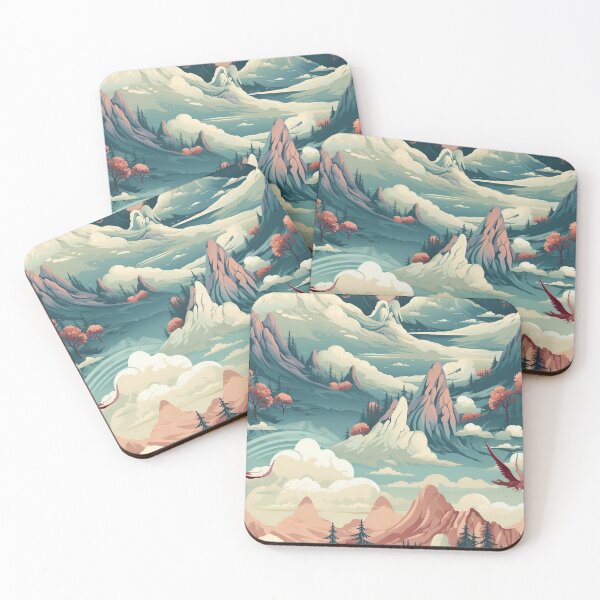 Item preview, Flying Dragon and The Mountain Seamless Pattern designed and sold by exitbird.