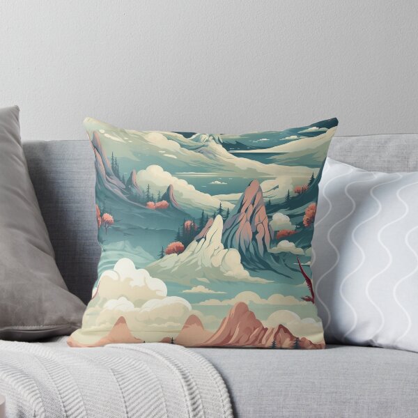 Item preview, Flying Dragon and The Mountain Seamless Pattern designed and sold by exitbird.