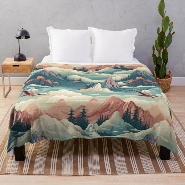 Item preview, Flying Dragon and The Mountain Seamless Pattern designed and sold by exitbird.
