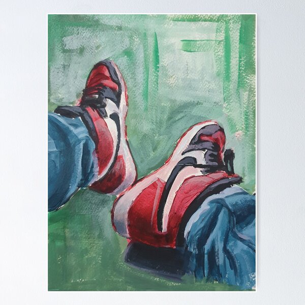 Artikel-Vorschau von Rote Turnschuhe Kunst – Retro Kicks Pop Art Malerei, designt und verkauft von Studio Bart Carels.