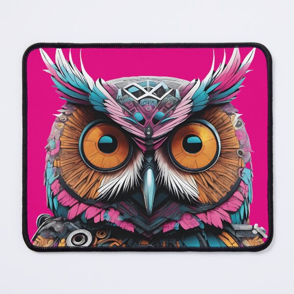 Item preview, colorful owl, magical bird, magician designed and sold by Mauswohn.