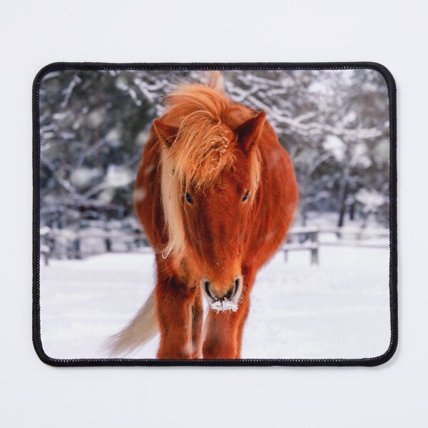 Item preview, Chestnut Horse in Snowy Winter Landscape designed and sold by Nicklas81.