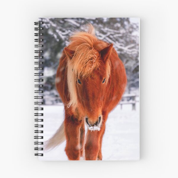 Item preview, Chestnut Horse in Snowy Winter Landscape designed and sold by Nicklas81.