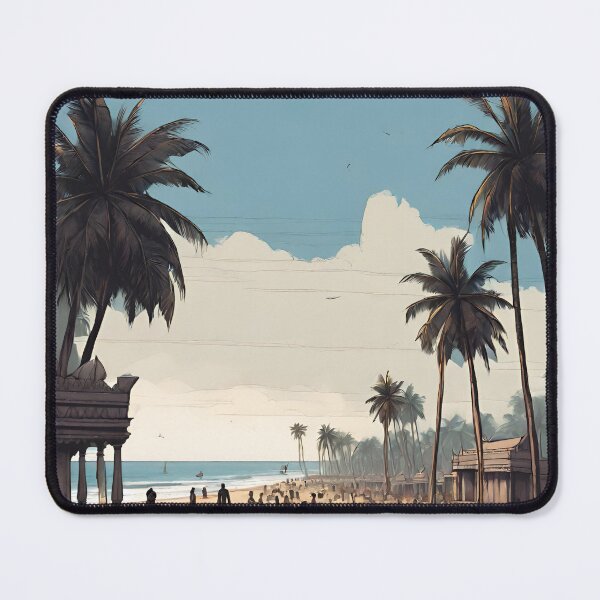 Item preview, Chennai Beach - Cities and Places of India Illustrations designed and sold by Kagaz Kala.