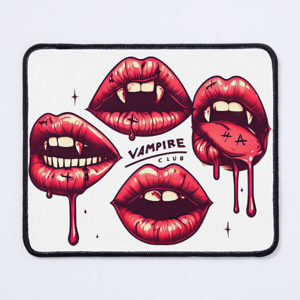 Item preview, Sanguine Seduction: Vampire Club Blood-Dripping Lips T-Shirt designed and sold by CvividVerse.