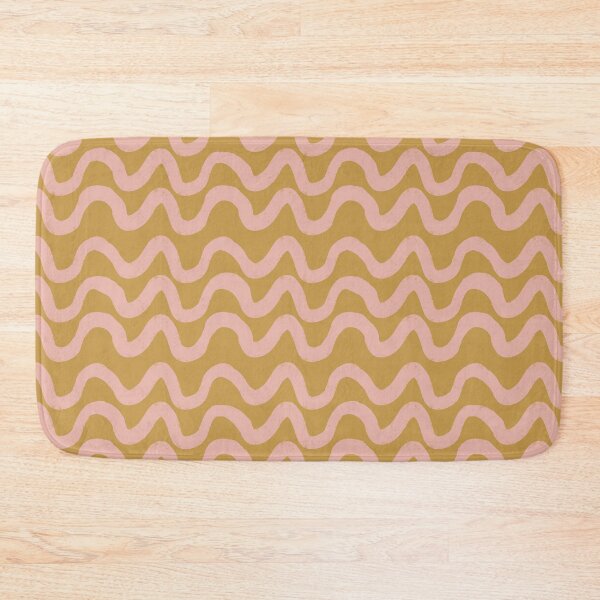 Item preview, Boho Mid Mod Wiggly Lines Yellow Mustard designed and sold by susycosta.