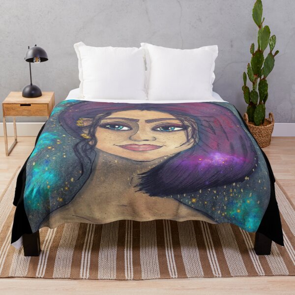 Item preview, Woman with a Galactic Heart, Art Piece, with added digital elements of the Universe designed and sold by Lunardreams54.