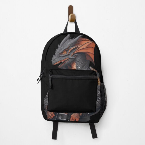 Item preview, Bad black dragon in leather jacket designed and sold by twisted-dot.