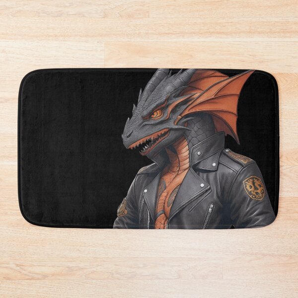 Item preview, Bad black dragon in leather jacket designed and sold by twisted-dot.