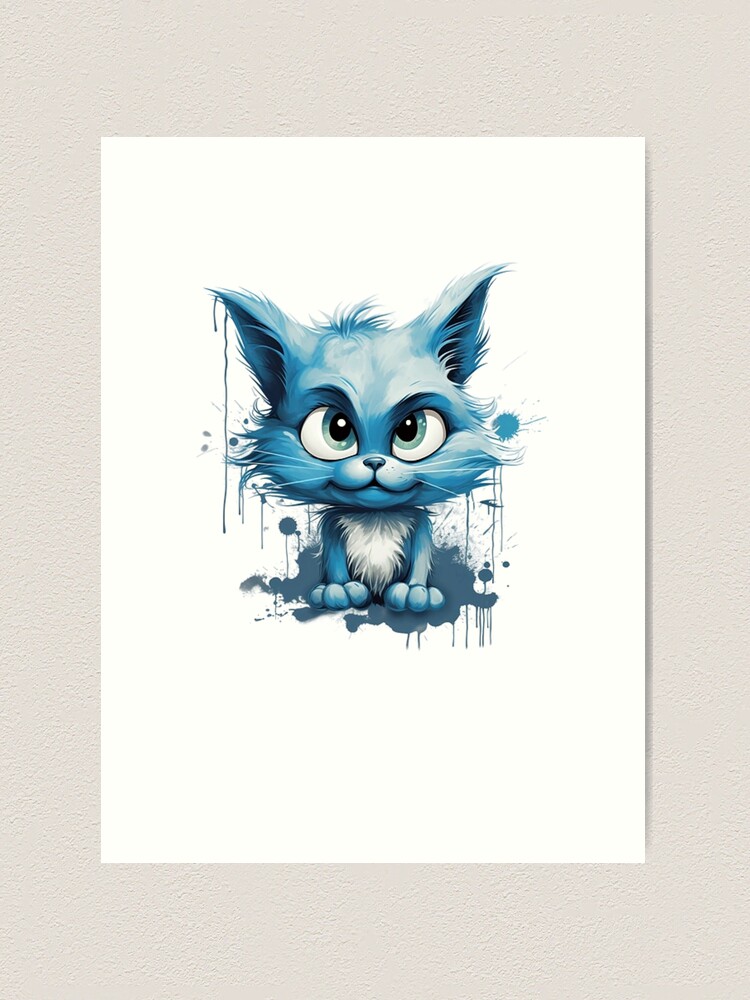 Cute Little Smurf Cat Poster for Sale by sklstore