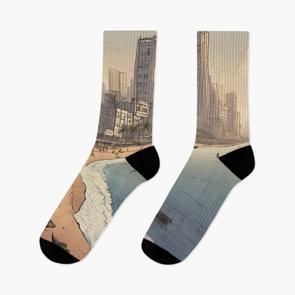 Item preview, Mumbai Shoreline - Cities and Places of India Illustrations designed and sold by Kagaz Kala.