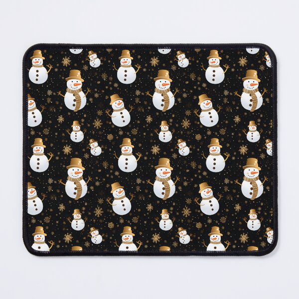 Item preview, Gold and White, Cute Snowman, Composite Overlay Pattern #3 designed and sold by ARTficiallyAnon.
