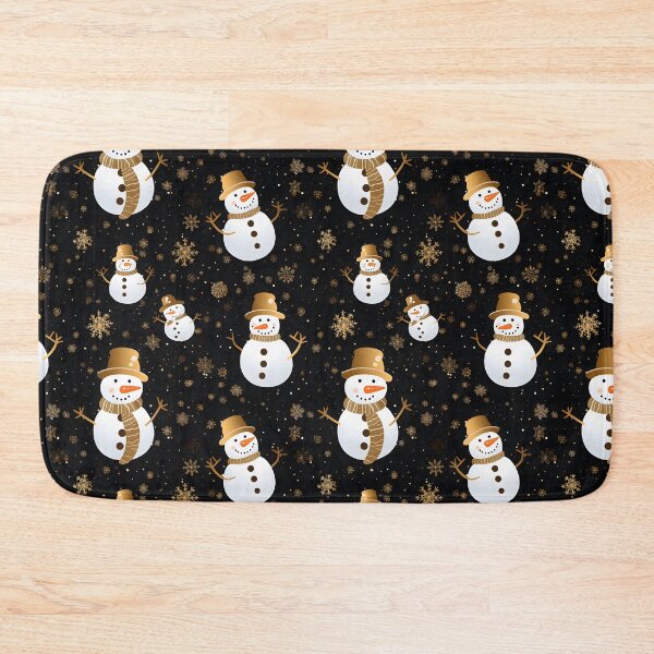 Item preview, Gold and White, Cute Snowman, Composite Overlay Pattern #3 designed and sold by ARTficiallyAnon.