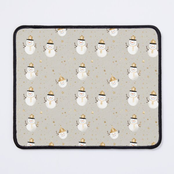 Item preview, Gold and White, Cute Snowman, Composite Overlay Pattern #4 designed and sold by ARTficiallyAnon.
